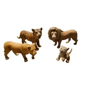 Schleich Vintage Big Cat Tiger Lion Cub Play Set